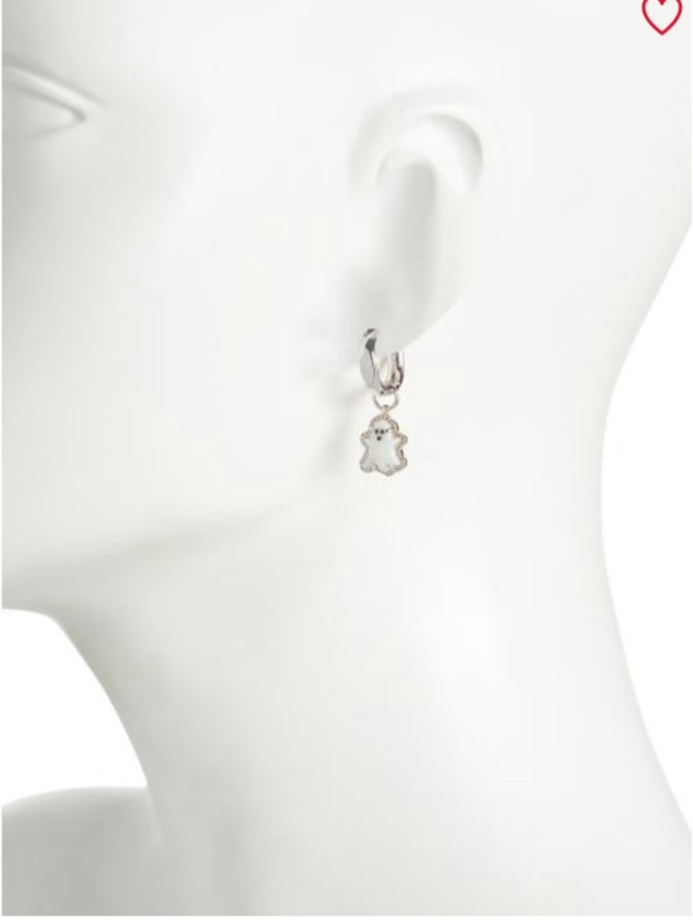 Kendra Scott Ghost Silver Convertible Huggie Earrings - Picture 4 of 5